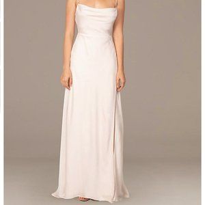 Fame and Partners Rosabel Sleeveless Cowl Neck Satin Dress Gown